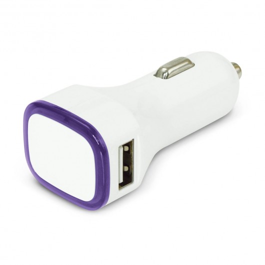 White Purple Callisto Car Chargers